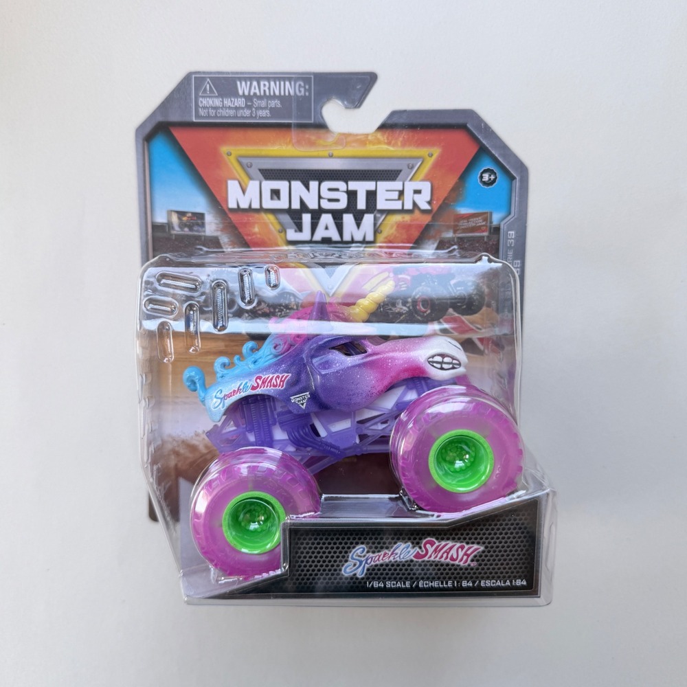 Monster Jam Sparkle Smash Unicorn Series 38 Street Treats 1:64 Scale New 2024